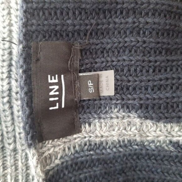 LINE 100% Cotton Tie-dye Knit Sweater Grey & Navy Sz S - Picture 8 of 9